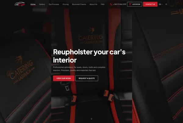 Oscar Design web stranica — galerija radova autotapeciranja s prije-i-poslije fotografijama